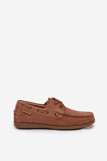 Mocassins en cuir pour hommes Big Star RR174162 bruns 2