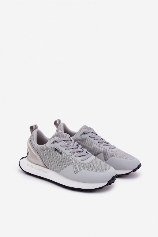 Chaussures modèle baskets Mâle avec une plateforme Big Star RR174358 Hi-Poly System couleur grise Chaussures modèle baskets Mâle avec une plateforme Big Star RR174358 Hi-Poly System couleur grise