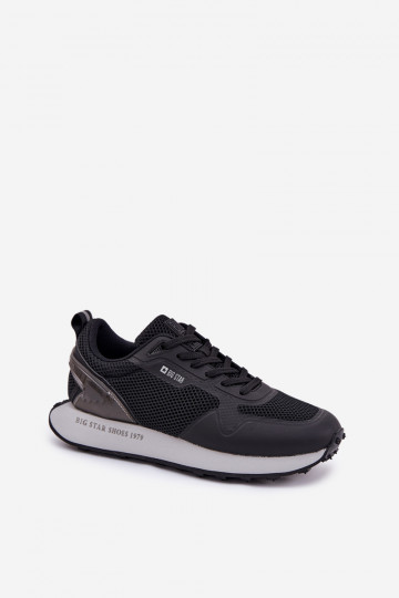 Chaussures de sport pour hommes avec plateforme Big Star RR174361 Hi-Poly System noires