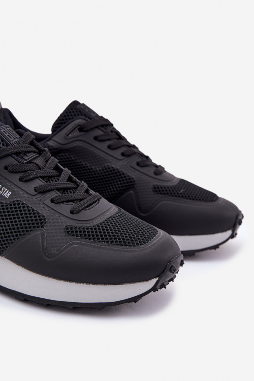 Chaussures modèle baskets Mâle avec une plateforme Big Star RR174361 Hi-Poly System couleur noire Chaussures modèle baskets Mâle avec une plateforme Big Star RR174361 Hi-Poly System couleur noire