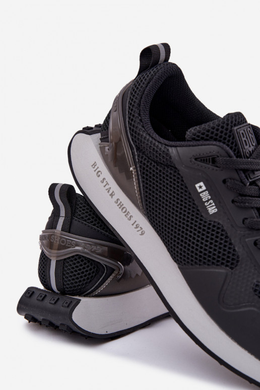 Chaussures modèle baskets Mâle avec une plateforme Big Star RR174361 Hi-Poly System couleur noire Chaussures modèle baskets Mâle avec une plateforme Big Star RR174361 Hi-Poly System couleur noire