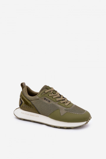 Chaussures de sport pour hommes avec plateforme Big Star RR174360 Hi-Poly System kaki