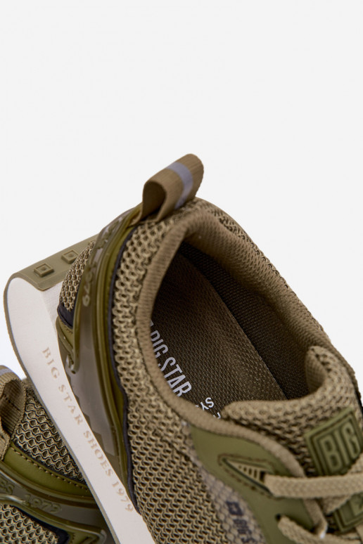 Chaussures modèle baskets Mâle avec une plateforme Big Star RR174360 Hi-Poly System couleur kaki Chaussures modèle baskets Mâle avec une plateforme Big Star RR174360 Hi-Poly System couleur kaki