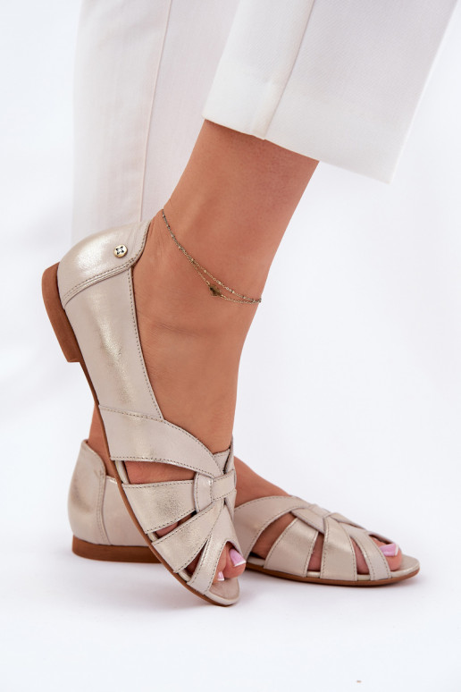 BallerinesOdkrytymi Palcami Il fautciejka 06908-25/001-1 couleur dorée Przecierany BallerinesOdkrytymi Palcami Il fautciejka 06908-25/001-1 couleur dorée Przecierany