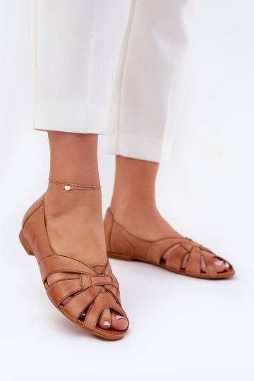 Sandales ouvertes de type ballerines Tai turiciejka 06908-29/001-1 brunes