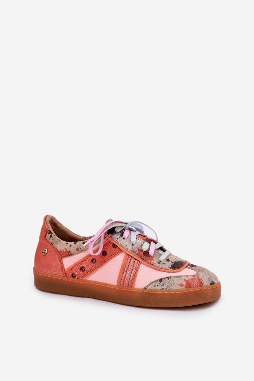 Peau Chaussures modèle baskets Féminin Il fautciejka 06840-18 couleur orange Peau Chaussures modèle baskets Féminin Il fautciejka 06840-18 couleur orange