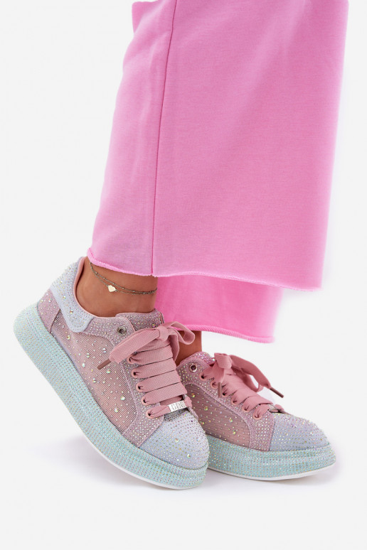 Décoré Chaussures modèle baskets avec une plateforme GOE RR2N4009 Couleurs différentes