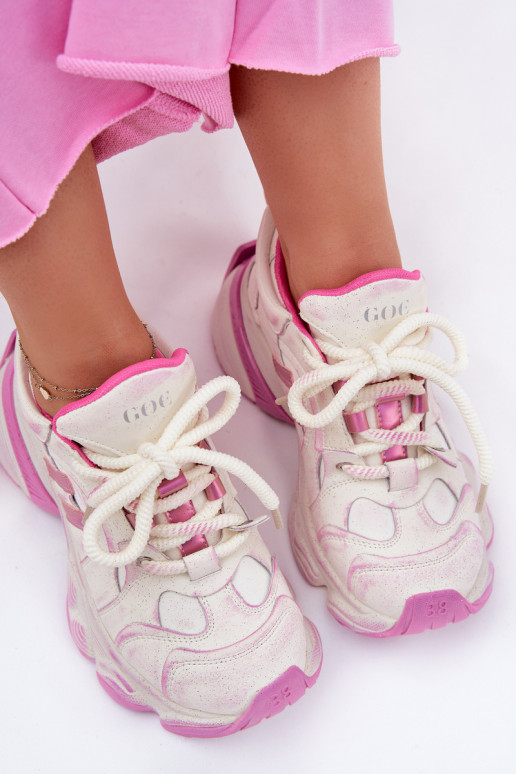 Peau Chaussures modèle baskets Féminin GOE RR2N4038 couleur rose Peau Chaussures modèle baskets Féminin GOE RR2N4038 couleur rose