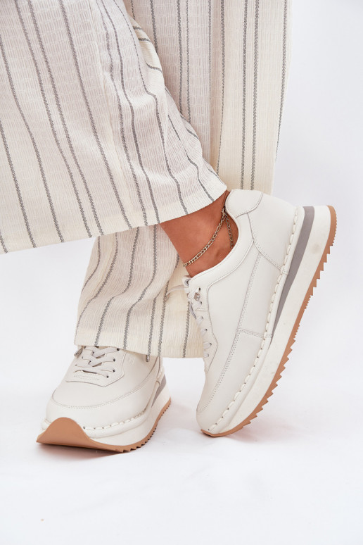 Peau Chaussures modèle baskets Féminin avec une plateforme Big Star RR274A333 couleur blanche Peau Chaussures modèle baskets Féminin avec une plateforme Big Star RR274A333 couleur blanche