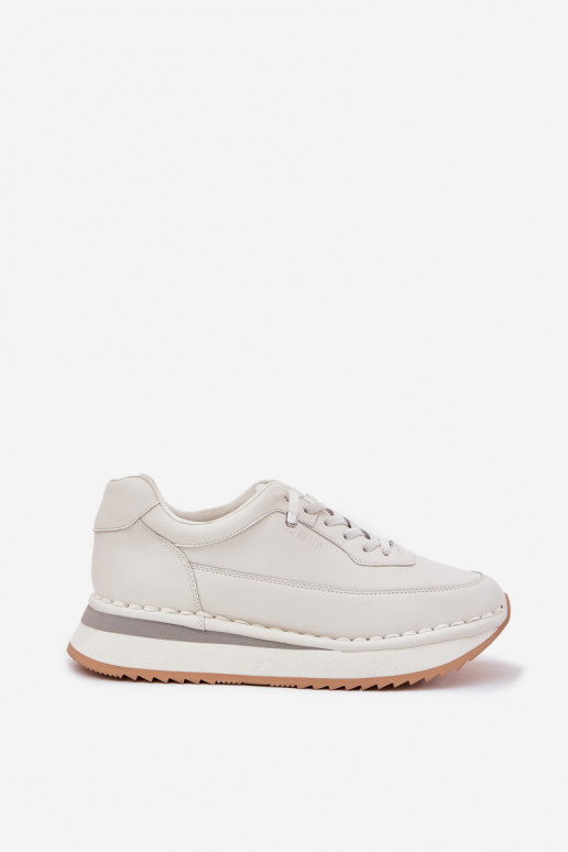 Peau Chaussures modèle baskets Féminin avec une plateforme Big Star RR274A333 couleur blanche Peau Chaussures modèle baskets Féminin avec une plateforme Big Star RR274A333 couleur blanche