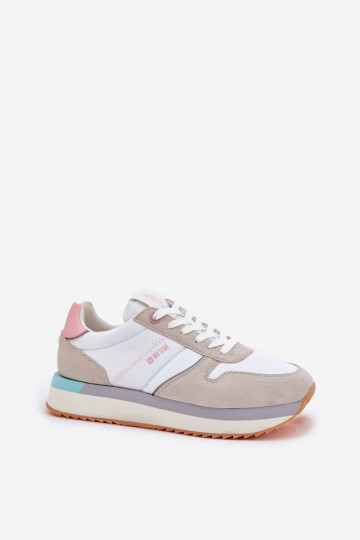 en daim Chaussures modèle baskets Féminin Big Star RR274A047 HI-POLY SYSTEM beige-couleur blanche 2