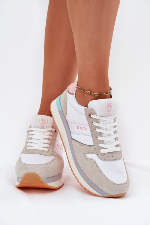 en daim Chaussures modèle baskets Féminin Big Star RR274A047 HI-POLY SYSTEM beige-couleur blanche en daim Chaussures modèle baskets Féminin Big Star RR274A047 HI-POLY SYSTEM beige-couleur blanche