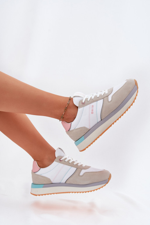 en daim Chaussures modèle baskets Féminin Big Star RR274A047 HI-POLY SYSTEM beige-couleur blanche en daim Chaussures modèle baskets Féminin Big Star RR274A047 HI-POLY SYSTEM beige-couleur blanche