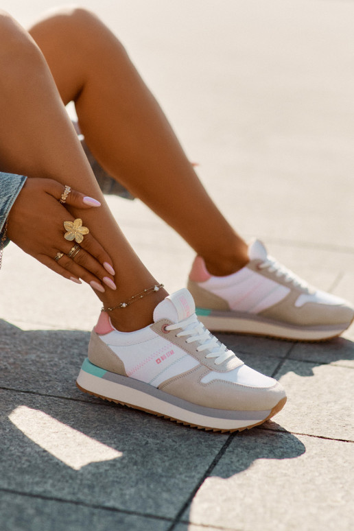 en daim Chaussures modèle baskets Féminin Big Star RR274A047 HI-POLY SYSTEM beige-couleur blanche en daim Chaussures modèle baskets Féminin Big Star RR274A047 HI-POLY SYSTEM beige-couleur blanche