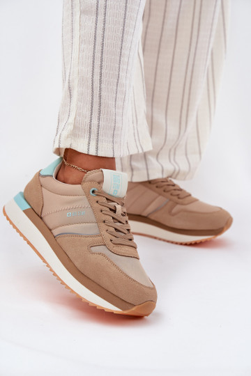 en daim Chaussures modèle baskets Féminin Big Star RR274A048 HI-POLY SYSTEM beige 2