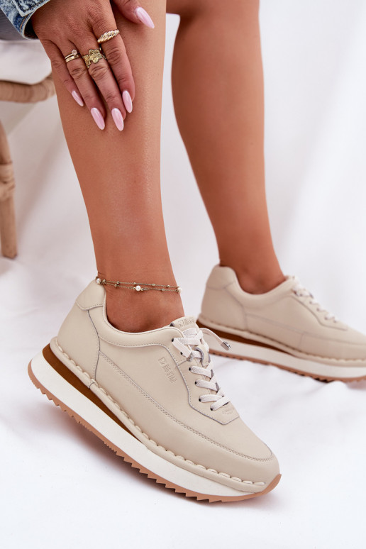Peau Chaussures modèle baskets Féminin avec une plateforme Big Star RR274A334 beige Peau Chaussures modèle baskets Féminin avec une plateforme Big Star RR274A334 beige