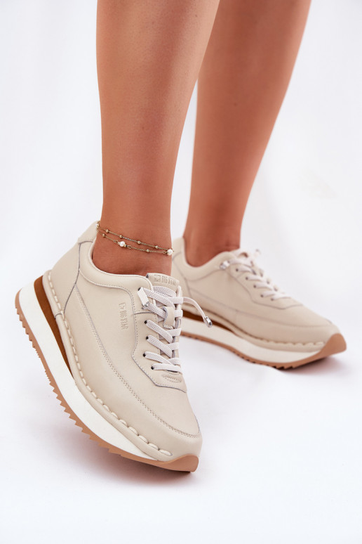 Peau Chaussures modèle baskets Féminin avec une plateforme Big Star RR274A334 beige Peau Chaussures modèle baskets Féminin avec une plateforme Big Star RR274A334 beige