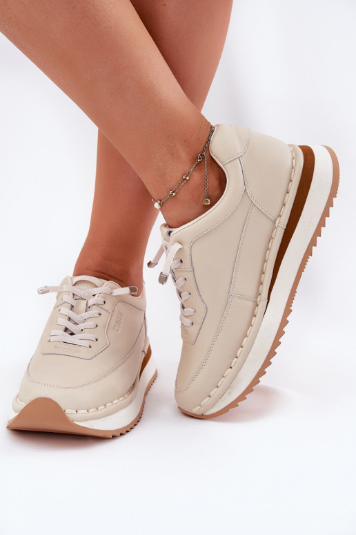 Peau Chaussures modèle baskets Féminin avec une plateforme Big Star RR274A334 beige Peau Chaussures modèle baskets Féminin avec une plateforme Big Star RR274A334 beige
