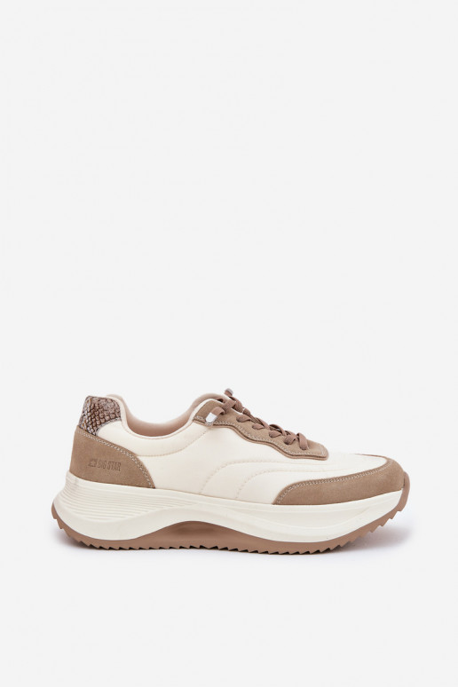 en daim Chaussures modèle baskets Féminin avec une plateforme Big Star RR274A344 HI-POLY SYSTEM beige en daim Chaussures modèle baskets Féminin avec une plateforme Big Star RR274A344 HI-POLY SYSTEM beige