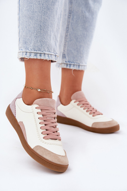 Peau Chaussures modèle baskets Féminin Zazoo N1220 couleur blanche Peau Chaussures modèle baskets Féminin Zazoo N1220 couleur blanche