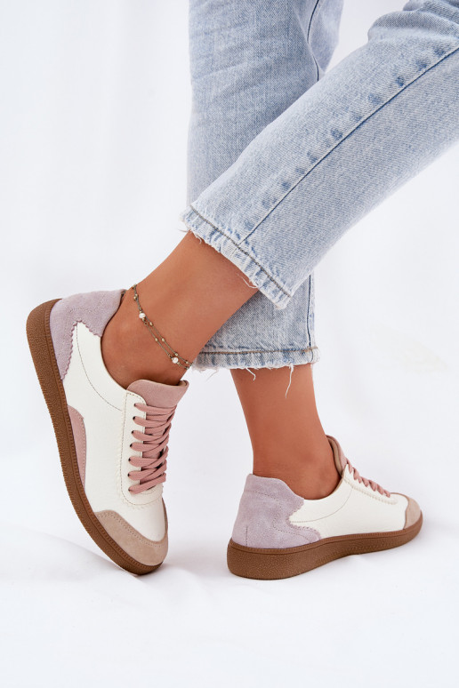 Peau Chaussures modèle baskets Féminin Zazoo N1220 couleur blanche Peau Chaussures modèle baskets Féminin Zazoo N1220 couleur blanche