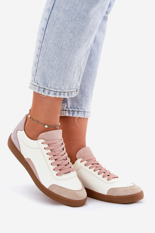 Peau Chaussures modèle baskets Féminin Zazoo N1220 couleur blanche Peau Chaussures modèle baskets Féminin Zazoo N1220 couleur blanche