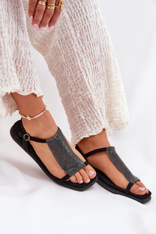 isocèle Style élégant Sandales pour femmes aux yeux brillants Artiker 56C1370 couleur noire isocèle Style élégant Sandales pour femmes aux yeux brillants Artiker 56C1370 couleur noire