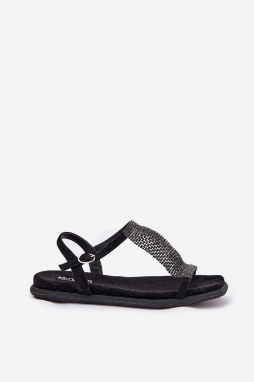 isocèle Style élégant Sandales pour femmes aux yeux brillants Artiker 56C1370 couleur noire isocèle Style élégant Sandales pour femmes aux yeux brillants Artiker 56C1370 couleur noire