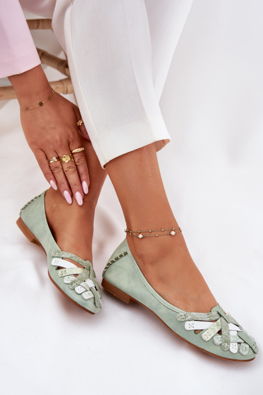 Féminin Ballerines Il fautciejka 01358-50 couleur menthe Féminin Ballerines Il fautciejka 01358-50 couleur menthe