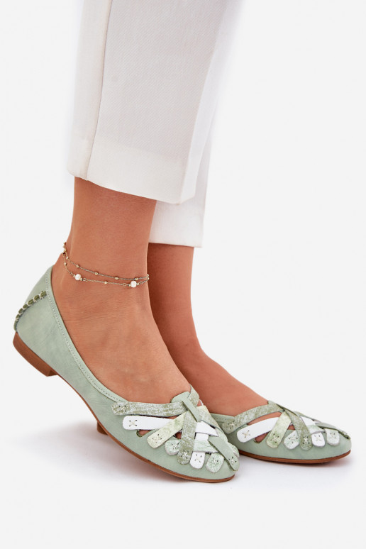 Féminin Ballerines Il fautciejka 01358-50 couleur menthe Féminin Ballerines Il fautciejka 01358-50 couleur menthe