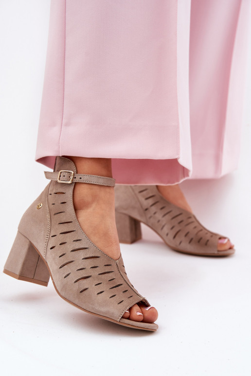 en daim Bottes pour femmes Il fautciejka 06893-10 beige