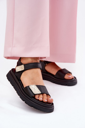 Sandales pour femmes Féminin avec une plateforme Zazoo 40443 couleur noire 2