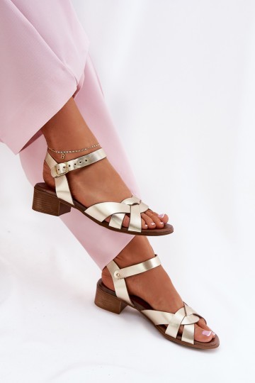 Sandales pour femmes Activé Subtilm Obcasie Zazoo 40372 couleur dorée