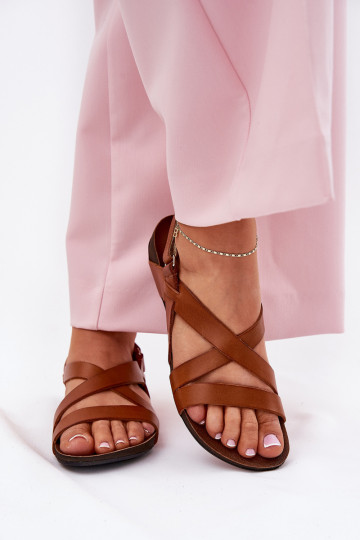 isocèle Sandales pour femmes Féminin Zazoo 40032 marron 2