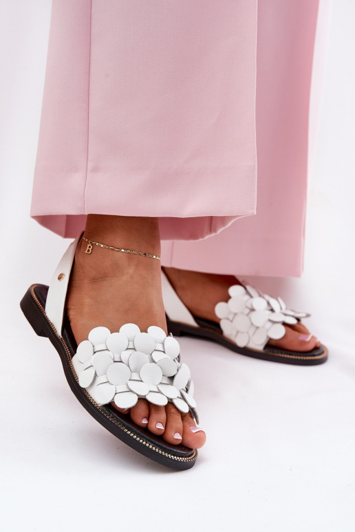 Sandales pour femmes avec des talons larges Zazoo 40425 couleur blanche Sandales pour femmes avec des talons larges Zazoo 40425 couleur blanche