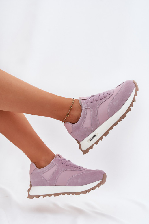 en daim Chaussures modèle baskets avec une plateforme Féminin Big Star RR274900 HI-POLY SYSTEM Couleur violette en daim Chaussures modèle baskets avec une plateforme Féminin Big Star RR274900 HI-POLY SYSTEM Couleur violette