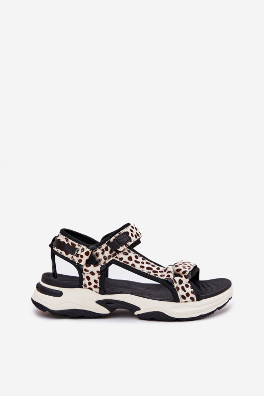 Sandales pour femmes avec attaches adhésives D.Franklin DFSH406002 Noir et-beige Sandales pour femmes avec attaches adhésives D.Franklin DFSH406002 Noir et-beige