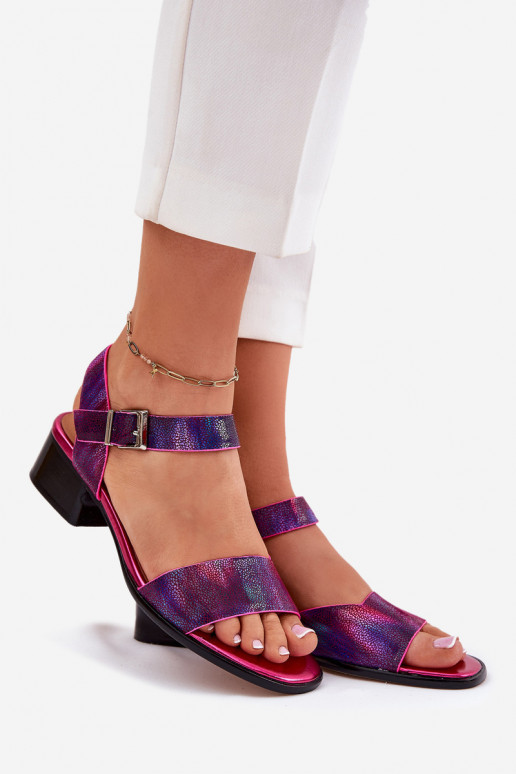 Sandales pour femmes Féminin avec des talons Il fautciejka N6802-15 couleur rose