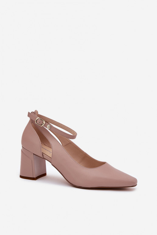 Peau Chaussures avec des talons Il fautciejka K6816-04 beige Peau Chaussures avec des talons Il fautciejka K6816-04 beige