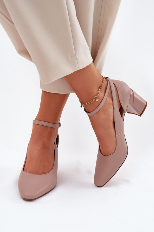 Peau Chaussures avec des talons Il fautciejka K6816-04 beige Peau Chaussures avec des talons Il fautciejka K6816-04 beige