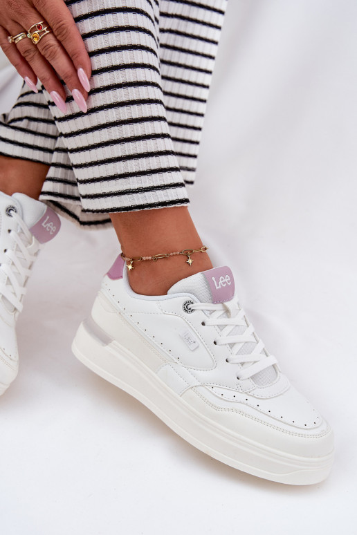 Chaussures modèle baskets Féminin avec une plateforme LEE EMMA DANSOMEN LODANS 50251014.00L couleur blanche Chaussures modèle baskets Féminin avec une plateforme LEE EMMA DANSOMEN LODANS 50251014.00L couleur blanche