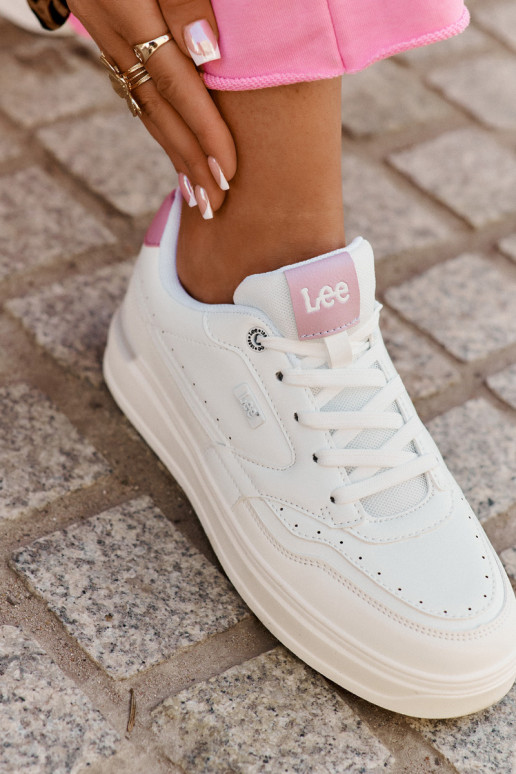 Chaussures modèle baskets Féminin avec une plateforme LEE EMMA DANSOMEN LODANS 50251014.00L couleur blanche Chaussures modèle baskets Féminin avec une plateforme LEE EMMA DANSOMEN LODANS 50251014.00L couleur blanche