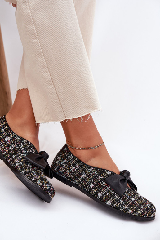 Ballerines avec des rubans Laura Messi 2921 couleur noire Ballerines avec des rubans Laura Messi 2921 couleur noire