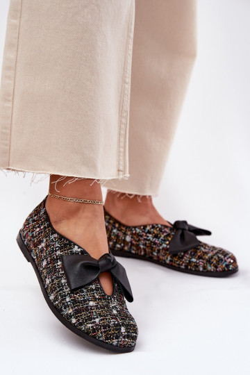Ballerines avec des rubans Laura Messi 2921 couleur noire 2