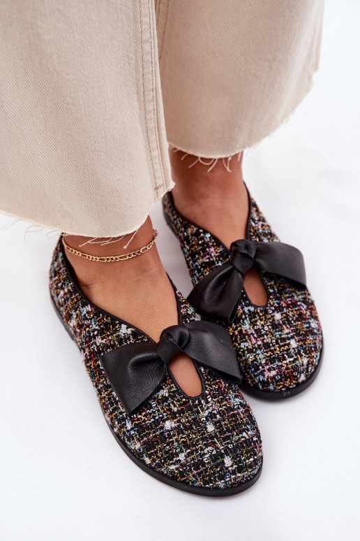 Ballerines avec des rubans Laura Messi 2921 couleur noire Ballerines avec des rubans Laura Messi 2921 couleur noire