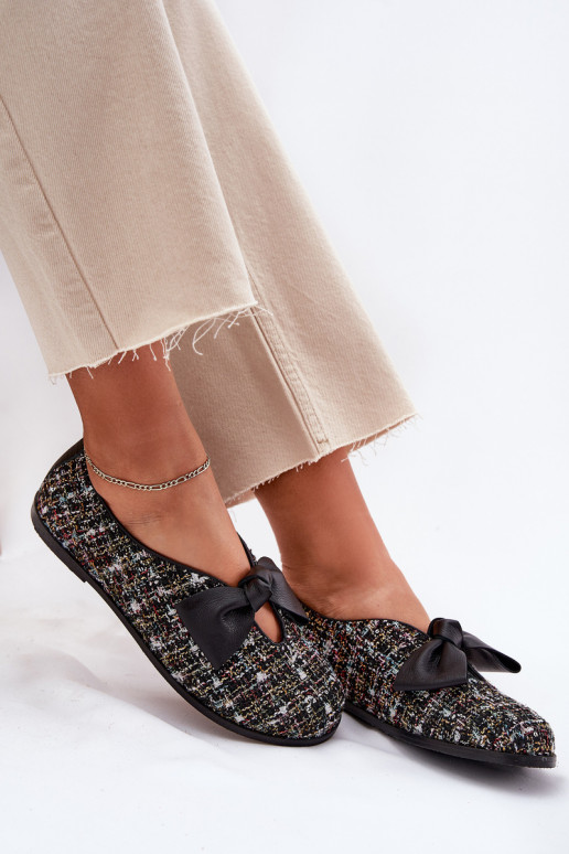 Ballerines avec des rubans Laura Messi 2921 couleur noire Ballerines avec des rubans Laura Messi 2921 couleur noire