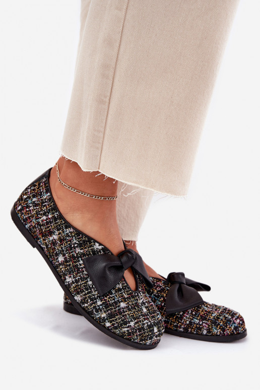 Ballerines avec des rubans Laura Messi 2921 couleur noire Ballerines avec des rubans Laura Messi 2921 couleur noire