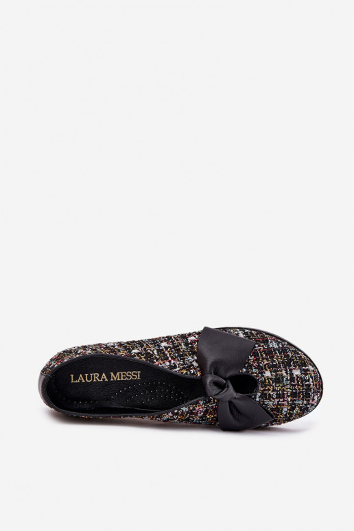 Ballerines avec des rubans Laura Messi 2921 couleur noire Ballerines avec des rubans Laura Messi 2921 couleur noire