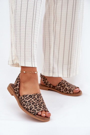 Mules en cuir Zazoo 40327 avec motif léopard 2