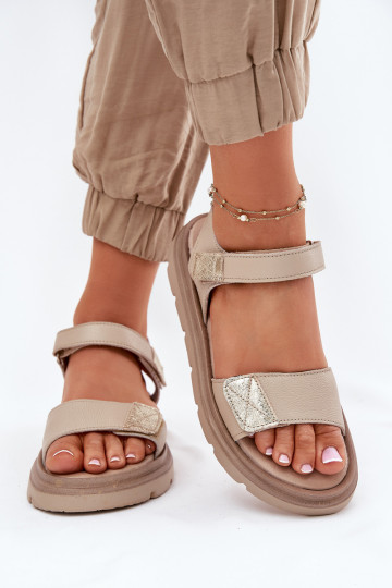 Sandales pour femmes Féminin avec une plateforme Zazoo 40443 beige